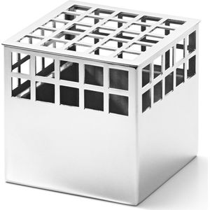 Georg Jensen Matrix Vaas Cube - 7,2x7,2x7,2 cm - RVS