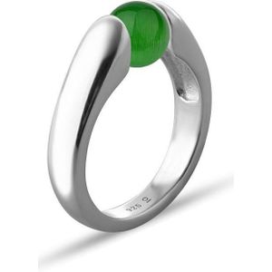 Quiges - 925 Zilver Eligo Ring  voor verwisselbaar 8 mm Bolletje - Maat 20 - NER02620