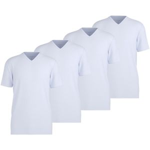 OLYMP T-shirt 4 Pack V Neck T-Shirt Verpakking van 4