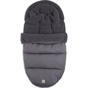 Jollein - Voetenzak voor Buggy & Wandelwagen (Grey) - Katoen - Footmuff Maxi Cosi, Kinderwagen of Autostoel - 52x110cm