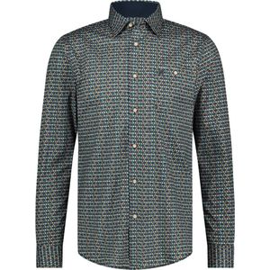 Fellows United shirt lange mouw ice dots stretch Dark Green (42.6541 - 172)