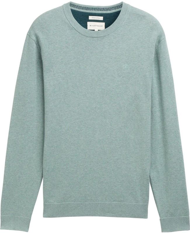 Tom Tailor - Regular Fit - Gebreide Pullover - Mêlee - Zuiver Katoen
