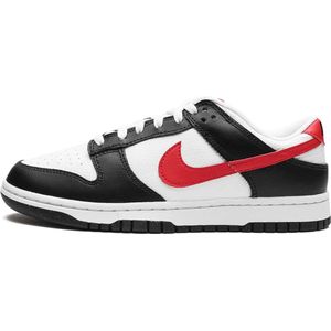 Nike Dunk Low Retro - Maat 49.5 - Zwart/Wit/Rood - Sneakers Heren