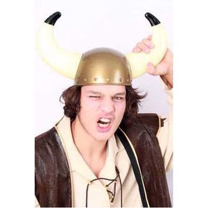 2x stuks carnaval verkleed artikel Viking helm volwassenen - Verkleedkleding hoeden accessoires