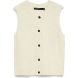 VERO MODA - VMNOVAH SL O-NECK BUTTON VEST NOOS - Dames - Gebreide Truien