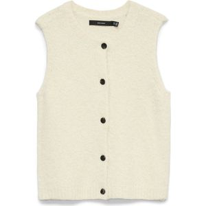 VERO MODA - VMNOVAH SL O-NECK BUTTON VEST NOOS - Dames - Gebreide Truien