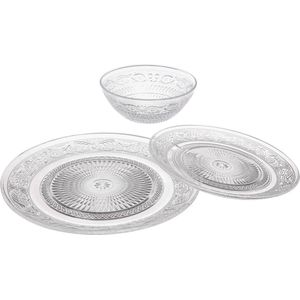 18-delig kristallook servies voor 6 personen