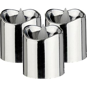 Gift Decor - LED waxinelichtjes - 6x - zilverkleurig - incl. batterij
