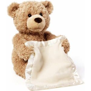 Kiekeboe Beer - Teddybeer - Interactieve knuffel -  Pratende beer - Peek A Boo - Hide and Seek - 30 cm - Ideaal cadeau voor babyshower