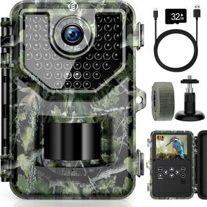 Equivera Wildcamera voor Buiten - Wildcamera - Met Nachtzicht - Wildlife Camera - Bewegingsdetector - Hoge Kwaliteit Beeld