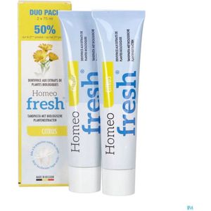Homeofresh - Tandpasta - Citrus - Duopack 2 x 75ml