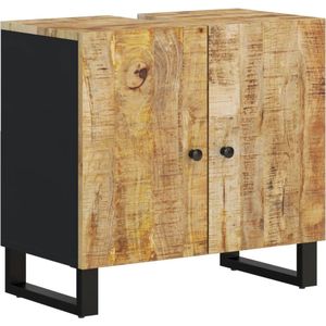 VidaXL Wastafelkast 62x33x58 cm - Massief Mangohout en Bewerkt Hout