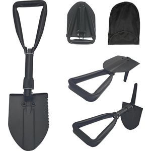 Opvouwbare Schep van 48 cm voor Outdoor en Noodgevallen, Duurzaam Koolstofstaal