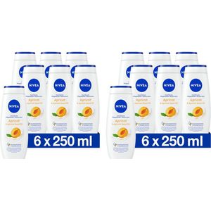 Nivea Care Douchegel Apricot en Apricot Seed Oil 250 ml - Voordeelverpakking 12 stuks