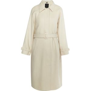 DreiMaster - Overgangsjas - Wolwit - Trenchcoat-stijl - Wolmix