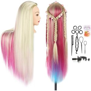 Kappershoofd voor Training - 26-28 Inch Synthetisch Haar met Styling Accessoires