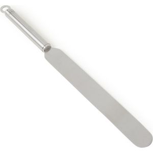 Recht smeerbaar palet, hoogwaardige taartschep voor het uitspreiden en tillen van taarten en cakes, roestvrij staal, 39 cm, zilver