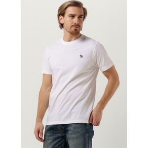 Paul Smith Mens Slim Fit Ss Tshirt Zebra Polo's T-shirts Heren - Wit