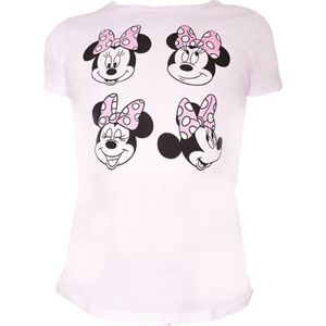 Disney dames shirt Minnie Mouse Faces, wit, maat XXL