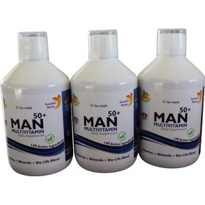 Triple pack Man 50+ Multivitamine van Swedish Healthbrand is een unieke mix van vitamine en mineralen. Al deze ingrediënten en nutriënten zorgen voor een verbetering van energie en uithoudingsvermogen.