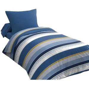 Noorse hoes HOME LINGE PASSION Blauw Wit 140 x 200 cm