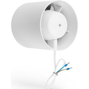 INLINE Buisventilator 100mm - Met Terugslagklep - Badkamerventilator - Kweektent Booster ventilator - Buisinzetventilator - 130m³/h - 12Watt - 34dB - IPX2 - Kunststof