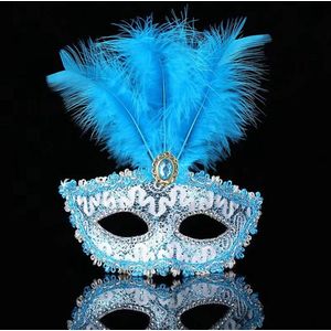 Maskerade masker half gezicht maskerade masker masker veren masker, stijl 8