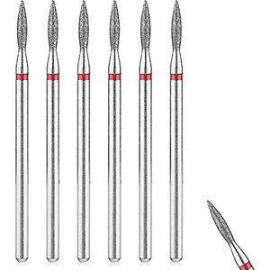 6-delige Cuticula Boor Set voor Manicure en Pedicure - Professionele Diamantboren met Case