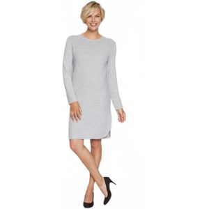 Korte gebreide trui met ronde hals