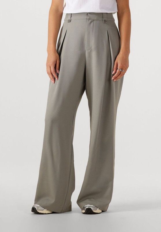 My Essential Wardrobe - DISAMW HIGH WIDE PANT - Broek - Lichtgrijs