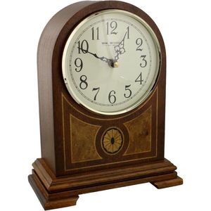 Widdop - W2833 - Tafelklok - Bruin - Houten Horlogekast - Arabische Wijzerplaat