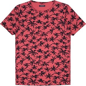 T-shirt Print Palmbomen Coral Rood (202376 - 428)