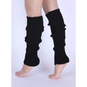 Beenwarmers dames ZWART 1 paar | One Size | Acryl | 40 cm | Gothik | Gothic | Punk | Carnaval | Kamping Kitch | Carnaval outfit | Accessoire | Foute Party | Carnavalskleding | Verkleden | Disco | 80s