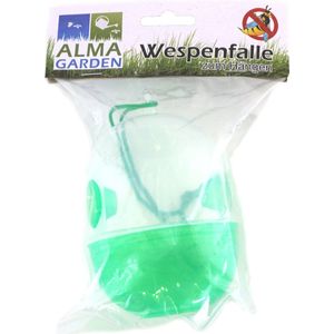 Alma Garden Wespenvanger/wespenval - groen - kunststof - ophangbaar - 12 cm - insectenbestrijding