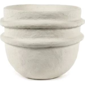 Serax Marie Michielssen White Earth papier maché sierpot D30cm H28cm wit