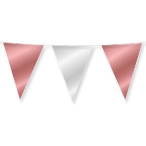 Party Flags foil - Rose gold and silver