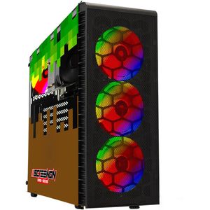 ScreenON - Minecraft Gaming PC Black - Ryzen 3 - 16GB RAM - 500GB SSD - Windows 11 Pro + WiFi & Bluetooth!