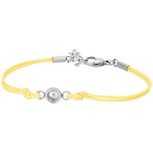iXXXi-Jewelry-Wax Cord Top Part Base Yellow-Zilverkleurig-Dames-Armband-One Size