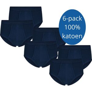 Beeren Herenslip James met gulp katoen 6-pack marine maat M