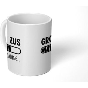 Mok - Koffiemok - Grote zus - Quotes - Spreuken - Broertje zusje - Zus - Mokken - 350 ML - Beker - Koffiemokken - Theemok - Mok met tekst