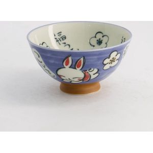 Tokyo Design Studio – Kawaii – Rijstkom – Konijn – Blauw – 11.5×6cm 300ml