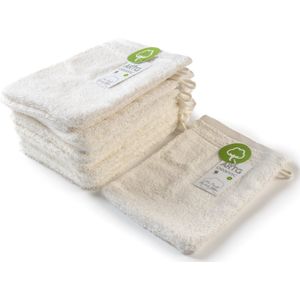 ARTG® ORGANIC - Washandjes - Biologische Katoen - 600 grams kwaliteit - 16 x 21 cm - Wit - White - SET van 10 stuks