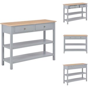 vidaXL Dressoir MDF - 110 x 35 x 80 cm - Grijs en Houtkleur - Keukenkast