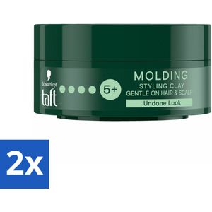 Taft - Molding Styling Clay - Hold 5+ - Vormbare hold - 75 ml - Voordeelverpakking - 2 stuks