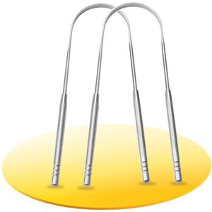 Roestvrijstalen Tongreiniger - Duurzaam en Ergonomisch - 1 stuk