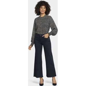 NYDJ Teresa Wide Leg Ankle Gerafelde Zoom Zwart Premium Denim | Huntley