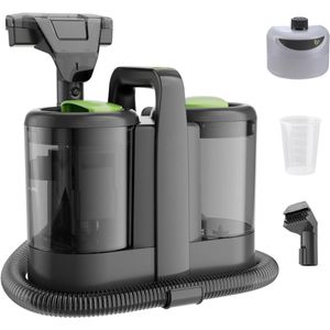 Goodivery® - Tapijtreiniger Apparaat - Tapijtreiniger Stofzuiger - Tapijtreiniger Machine - 450w 13 kPa - 1.6L met Reinigingsmiddel en 2 Borstelkoppen - 18x33x31cm - Zwart