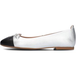 Unisa - Belle - Ballerina's - Grijs - Leer - Zilver Zwart