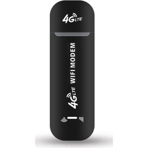 4G Dongle - Wifi Router - voor Laptop en Computer - Mifi Router - Simkaart - USB - Wifi in de Auto - 150Mbps - Zwart