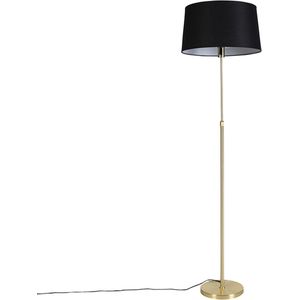 QAZQA parte fl - Moderne Vloerlamp | Staande Lamp - 1 lichts - H 1720 mm - Zwart Goud - Woonkamer | Slaapkamer | Keuken